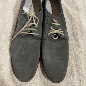 Men’s Modern Fiction Shoes Green Suede Oxfords 13M